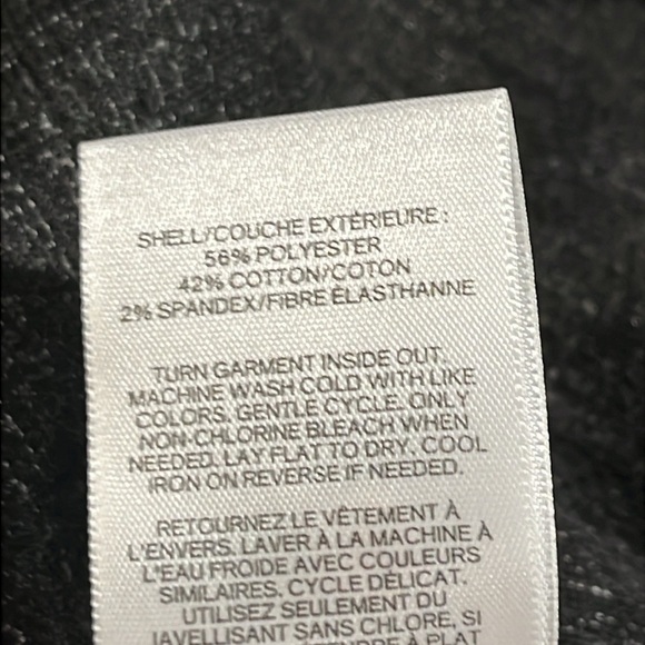 EXPRESS Tweed Wrap Fit & Flare Dress Womens Medium Black White V-Neck Textured - Picture 9 of 9